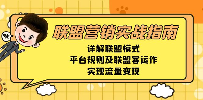 联盟营销实战指南，详解联盟模式、平台规则及联盟客运作，实现流量变现-男爵娱创[知识付费]