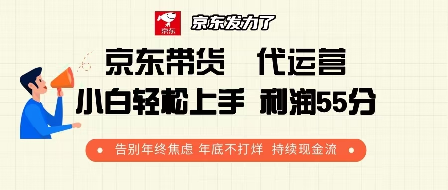 京东带货 代运营 利润55分 告别年终焦虑 年底不打烊 持续现金流-男爵娱创[知识付费]