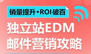 销量提升•ROI破百 独立站EDM邮件营销攻略，如何通过邮件营销每年获得100万美金销售额!-男爵娱创[知识付费]