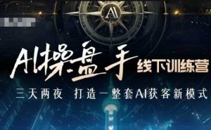 AI操盘手线下训练营，打造AI获客新模式，跟上ai时代，新商业-男爵娱创[知识付费]