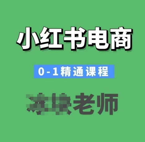 小红书电商0-1精通课程，小红书开店必学课程-男爵娱创[知识付费]