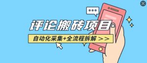 悟空采集评论搬砖_评论搬砖+自动采集【完整攻略】-男爵娱创[知识付费]