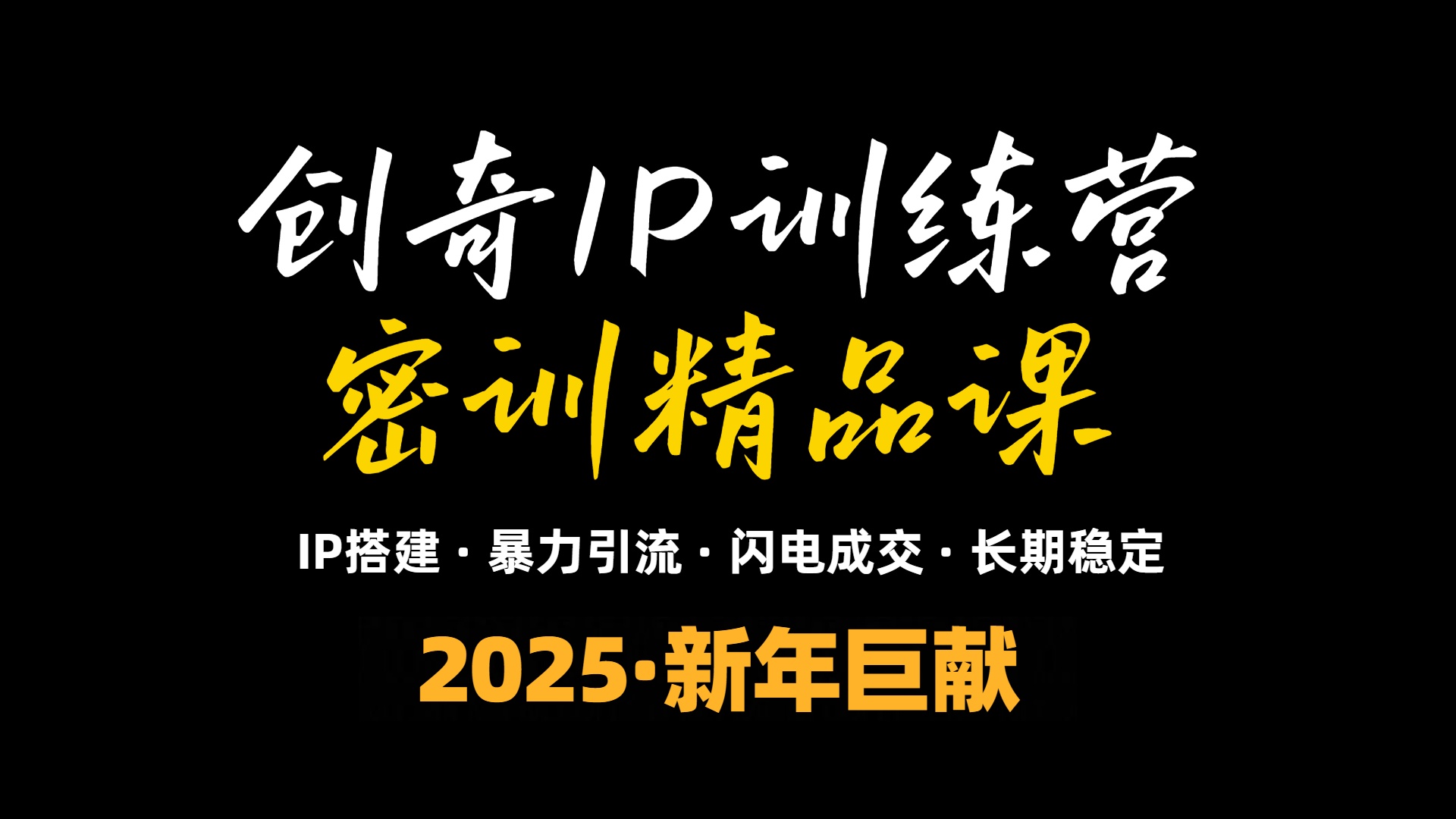 2025年“知识付费IP训练营”小白避坑年赚百万，暴力引流，闪电成交-男爵娱创[知识付费]