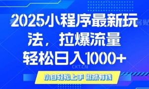 2025年小程序最新玩法，流量直接拉爆，单日稳定变现1000+-男爵娱创[知识付费]