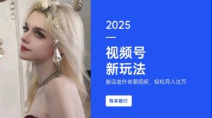 搬运老外奇葩视频，撸视频号分成计划收益，每天只需一小时，新手小白轻松月入过W-男爵娱创[知识付费]