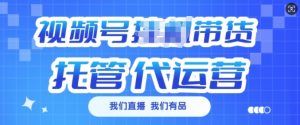 视频号挂J直播带货托管代运营，每个月多挣3k【揭秘】-男爵娱创[知识付费]