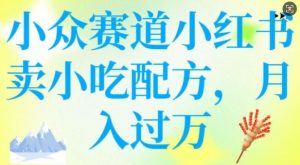 小众赛道小红书卖小吃配方，操作简单，月入过W-男爵娱创[知识付费]