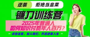 镰刀训练营超级IP合伙人，25年普通人如何通过“知识付费”实现逆袭-男爵娱创[知识付费]