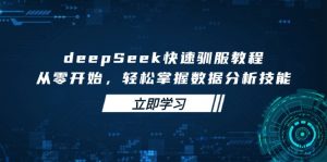 deepSeek快速驯服教程，从零开始，轻松掌握数据分析技能-男爵娱创[知识付费]