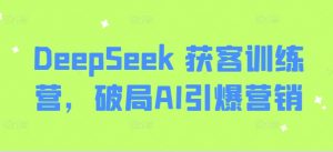 DeepSeek 获客训练营，破局AI引爆营销-男爵娱创[知识付费]