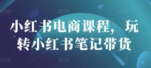 小红书电商课程，玩转小红书笔记带货-男爵娱创[知识付费]