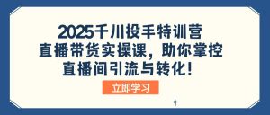 2025千川投手特训营：直播带货实操课，助你掌控直播间引流与转化！-男爵娱创[知识付费]