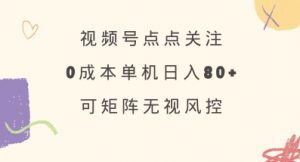 视频号点点关注，0成本单号80+，可矩阵，绿色正规，长期稳定【揭秘】-男爵娱创[知识付费]