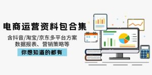 电商运营资料包合集，含抖音/淘宝/京东多平台方案，数据报表、营销策略等-男爵娱创[知识付费]