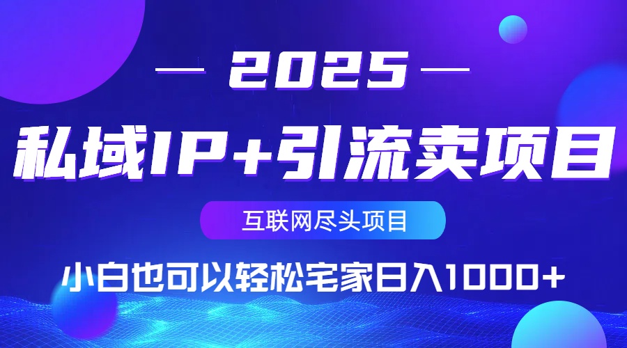 私域IP+引流卖项目，小白也可以做到轻松宅家日入1000+-男爵娱创[知识付费]