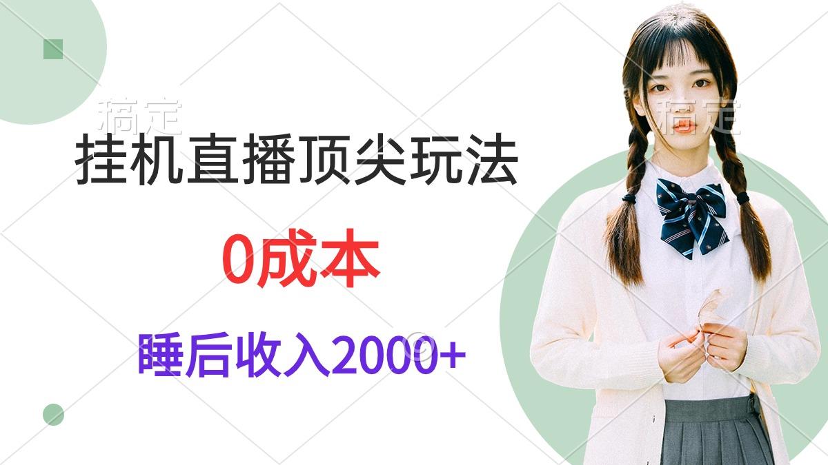 (9715期)挂机直播顶尖玩法，睡后日收入2000+、0成本，视频教学-男爵娱创[知识付费]