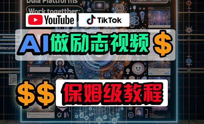 利用AI制作励志视频，在YouTube和TikTok赚钱，小白可做(附工具-男爵娱创[知识付费]