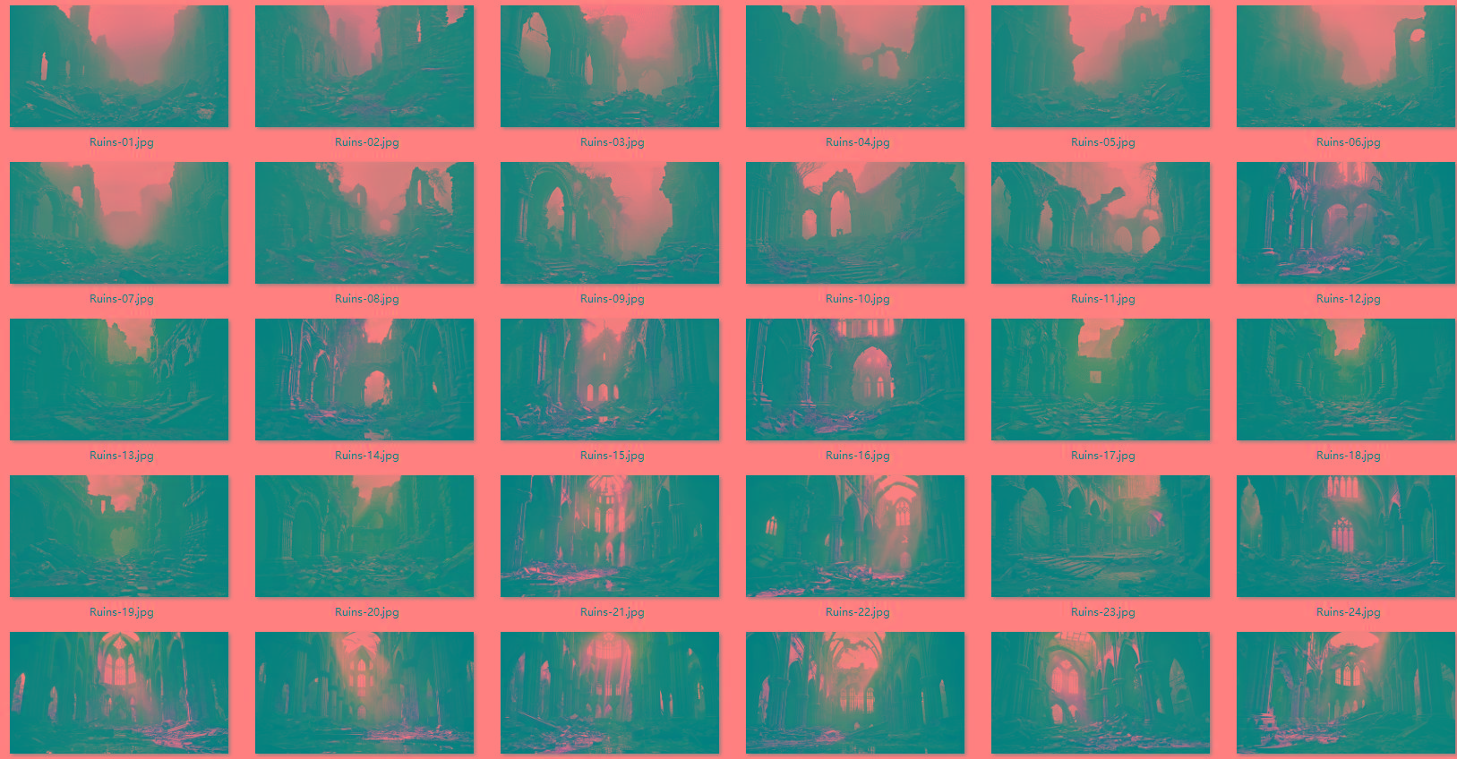 1600张科幻外星恐怖战争废墟环境背景 5K高清图片素材-男爵娱创[知识付费]