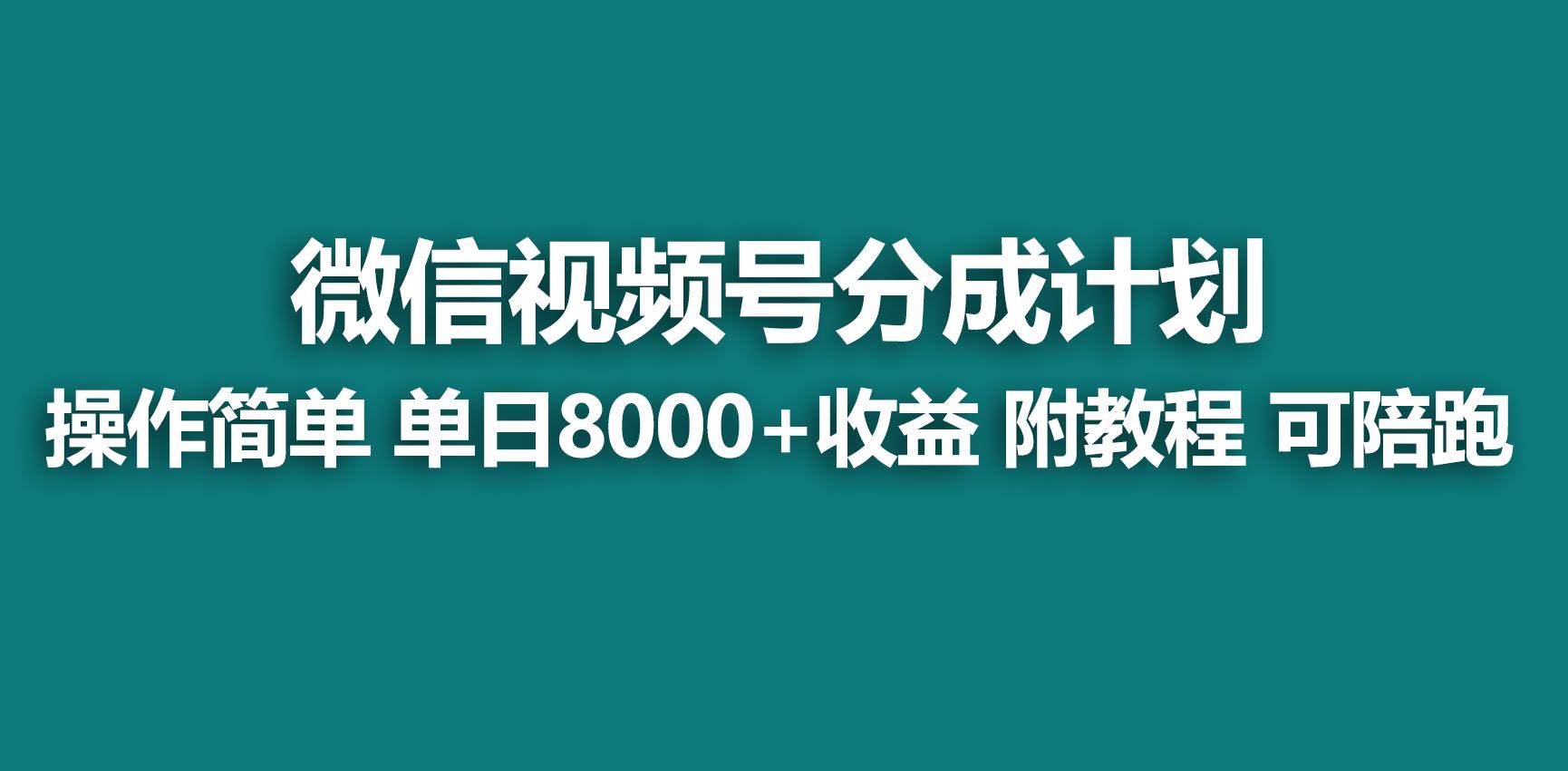 【蓝海项目】视频号分成计划，快速开通收益，单天爆单8000+，送玩法教程-男爵娱创[知识付费]