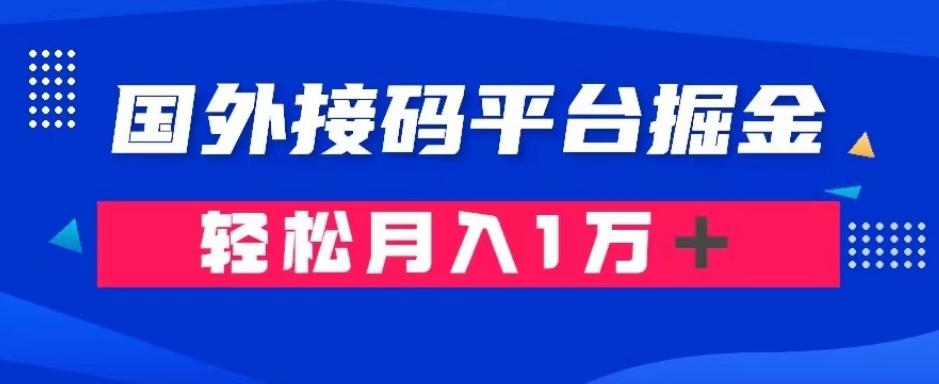 通过国外接码平台掘金：成本1.3，利润10＋，轻松月入1万＋【揭秘】-男爵娱创[知识付费]