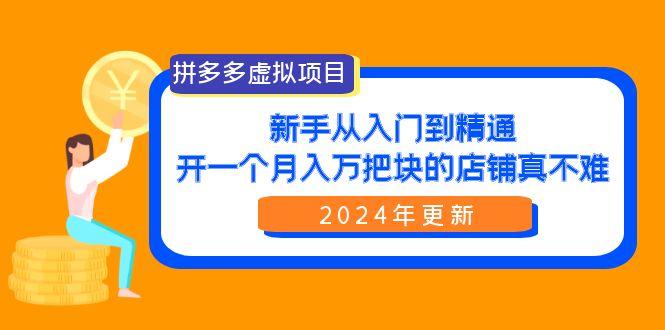 (9744期)拼多多虚拟项目：入门到精通，开一个月入万把块的店铺 真不难(24年更新)-男爵娱创[知识付费]