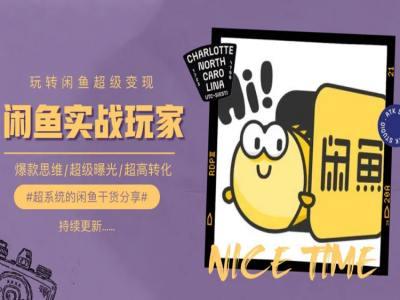 手把手教你0到1系统玩转闲鱼变现，爆款思维/超级曝光/超高转化-男爵娱创[知识付费]