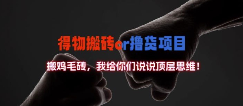 得物搬砖撸货项目?掰下数据，我给你们说说顶层思维【揭秘】-男爵娱创[知识付费]