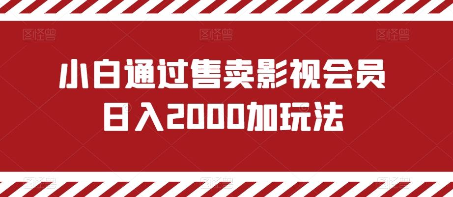 小白通过售卖影视会员日入2000加玩法-男爵娱创[知识付费]