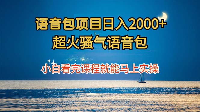 语音包项目 日入2000+ 超火骚气语音包小白看完课程就能马上实操-男爵娱创[知识付费]