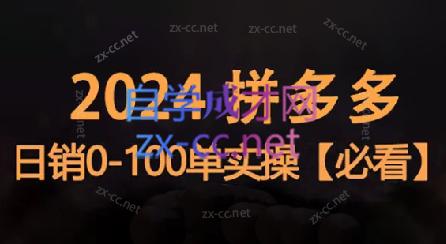 恒哥·2024拼多多日销0-100单实操-男爵娱创[知识付费]