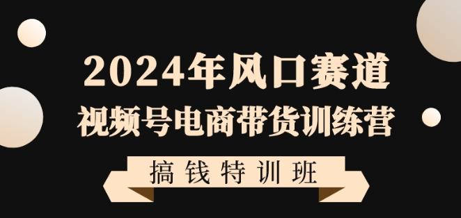 2024年风口赛道视频号电商带货训练营搞钱特训班，带领大家快速入局自媒体电商带货-男爵娱创[知识付费]