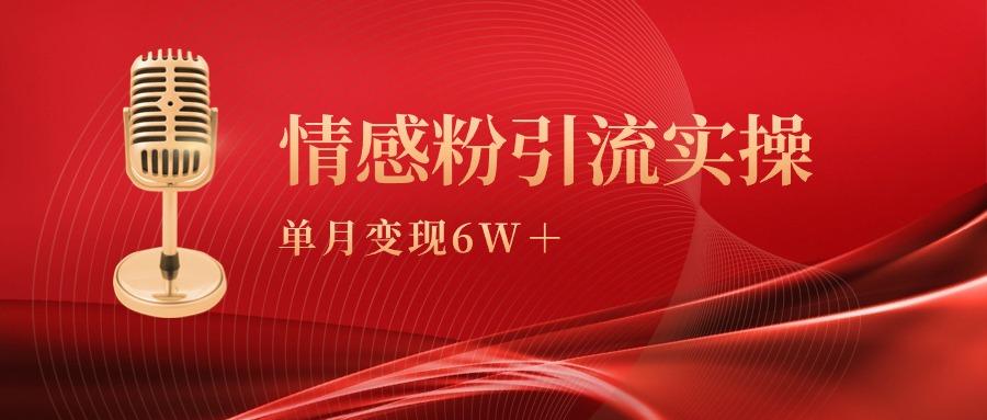 (9473期)单月变现6w+，情感粉引流变现实操课-男爵娱创[知识付费]