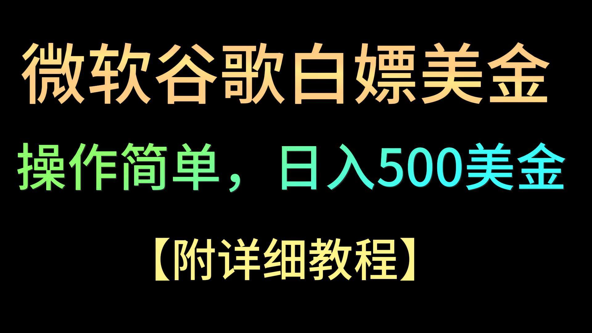微软谷歌项目3.0，轻松日赚500+美金，操作简单，小白也可轻松入手！-男爵娱创[知识付费]