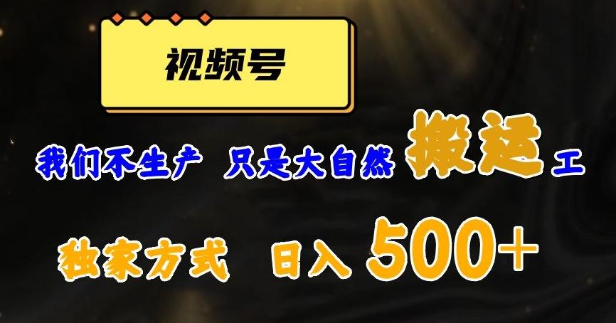 视频号轻松搬运日赚500+，一个1分钟1条原创视频【揭秘】-男爵娱创[知识付费]