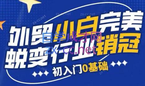 旺坤外贸·外贸小白如何完美蜕变行业销冠线上课程-男爵娱创[知识付费]