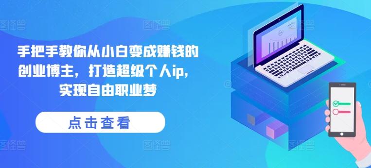 手把手教你从小白变成赚钱的创业博主，打造超级个人ip，实现自由职业梦-男爵娱创[知识付费]