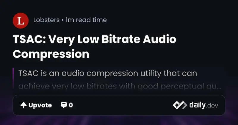 TSAC ｜音频压缩-男爵娱创[知识付费]