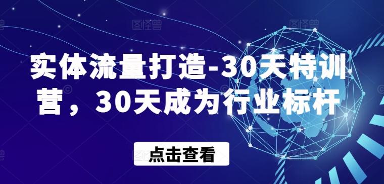 实体流量打造-30天特训营，30天成为行业标杆-男爵娱创[知识付费]