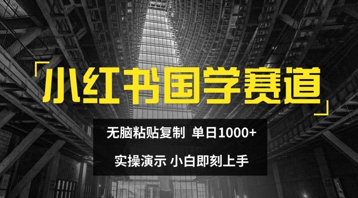 小红书国学赛道，无脑粘贴复制，单日1K，实操演示，小白即刻上手【揭秘】-男爵娱创[知识付费]