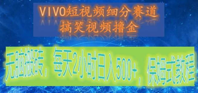 VIVO短视频细分赛道，搞笑视频撸金，无脑搬砖，每天2小时日入500+，保姆式教程-男爵娱创[知识付费]