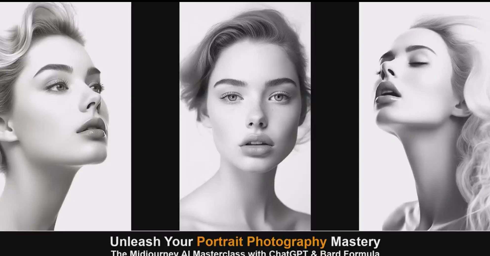 图片[1]-(9312期)Midjourney v5 ChatGPT 和 Bard AI人工智能人像摄影大师班-15节-中英字幕-男爵娱创[知识付费]