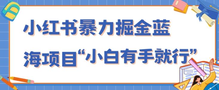 小红书暴力掘金蓝海项目，轻松日入1000+、小白有手就行（附新引流方法，不违规）-男爵娱创[知识付费]